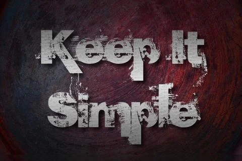 Keep it simple concept Stock Illustration