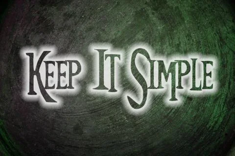 Keep it simple concept Stock Illustration