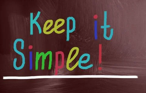 Keep it simple concept keep it simple concept Copyright: xZoonar.com/Vladi... 스톡 사진