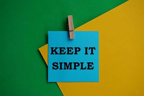 KEEP IT SIMPLE. Concept of work management, self-development Stock Photos