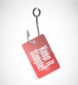 Keep it simple hook tag sign illustration Stock Illustration