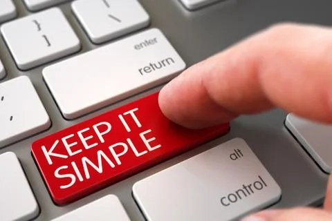 Keep It Simple on Keyboard Key Concept Stock Illustration
