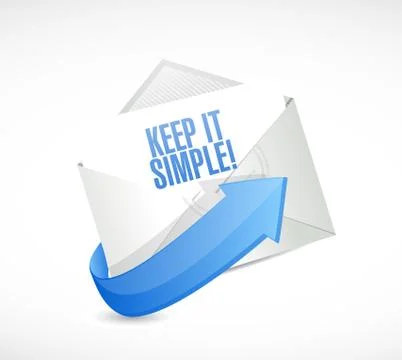 Keep it simple mail sign illustration design Stock Illustration