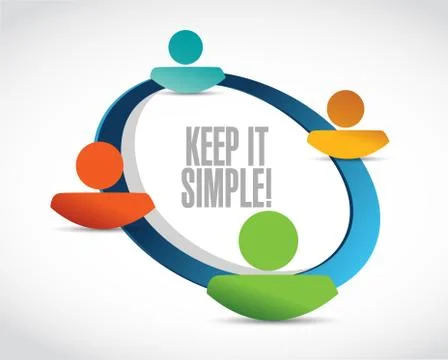 Keep it simple people cycle sign Stock Illustration