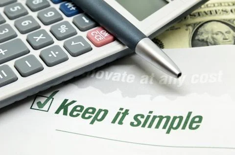 Keep it simple Foto stock