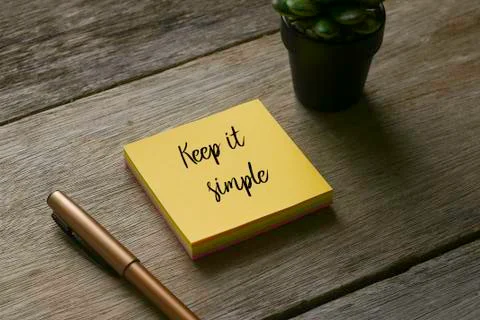 Keep it simple Stock Photos