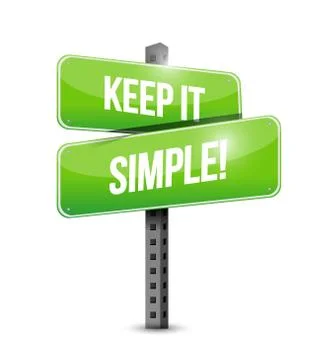 Keep it simple road sign illustration design Stock Illustration