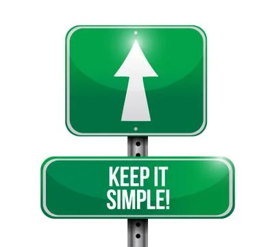 Keep it simple road sign illustration Stock Illustration