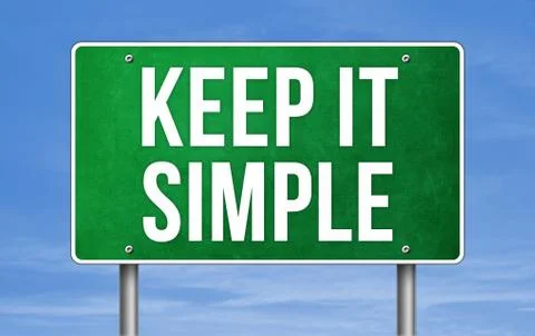 Keep it simple - road sign concept Stock Illustration