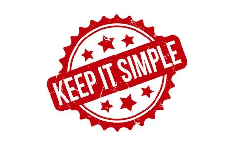 Keep It Simple rubber grunge stamp seal vector Stock Illustration
