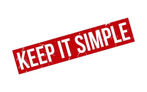 Keep It Simple Rubber Stamp Seal Vector Stock Illustration