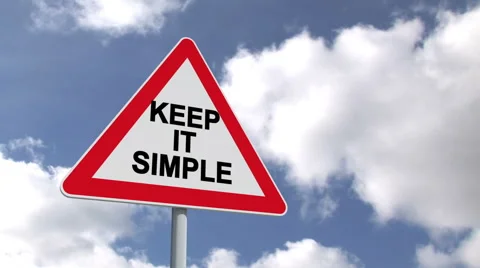 Keep it simple sign against blue sky Stock Footage 45373573