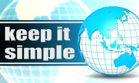 Keep it simple with sphere globe Stock Illustration