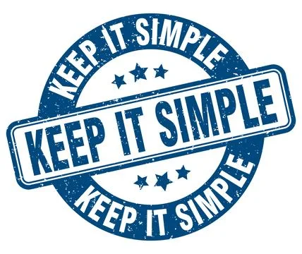 Keep it simple stamp. keep it simple label. round grunge sign Stock Illustration