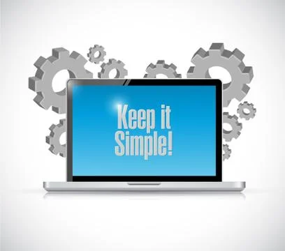 Keep it simple technology electronics sign Illustrazione stock