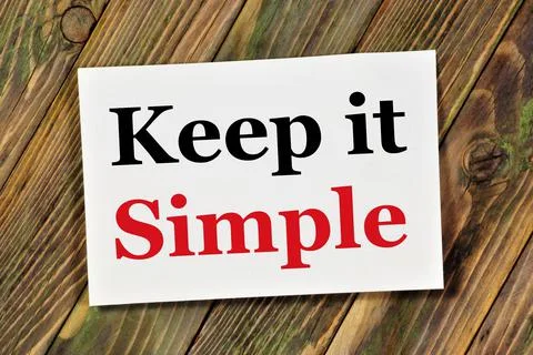 Keep it simple. Text label in the sign of the banner. Foto stock
