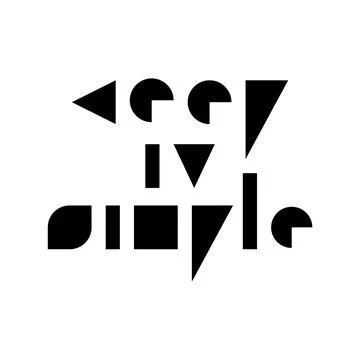 Keep it simple. Vector composition minimalistic font style Stock Illustration