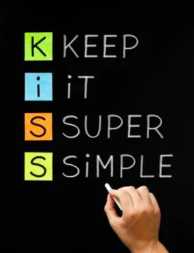 Keep it super simple Foto stock