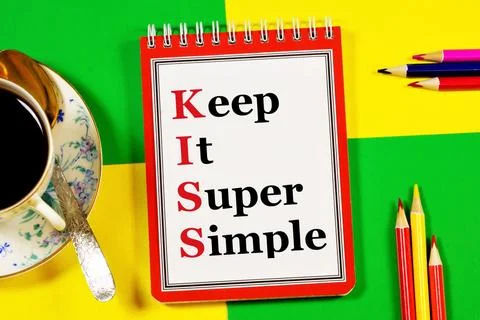 Keep it super simple. Text label in the planning Notepad. Stock Photos