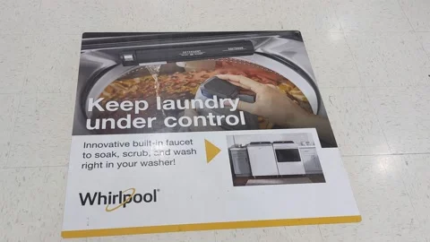 Keep Laundry Under Control Whirlpool Signage Stock Footage 157408713