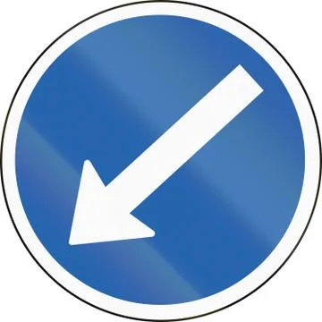 Keep Left in Iceland Stock Illustration