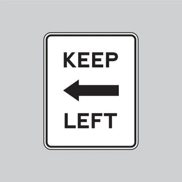 Keep left road sign Stock-Illustration