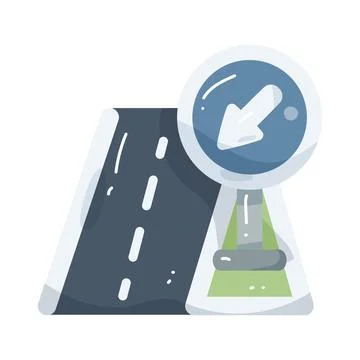 Keep left sign Stock Illustration