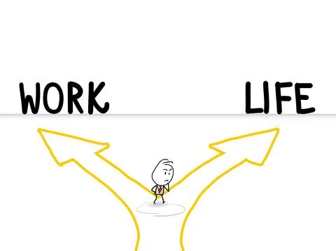 Keep life and work balanced Stock Illustration