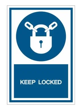 Keep Locked Symbol Sign Isolate On White Background,Vector Illustration EPS.1 Stock Illustration