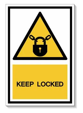 Keep Locked Symbol Sign Isolate On White Background,Vector Illustration EPS.1 Stock Illustration