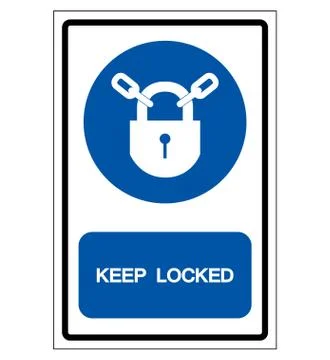 Keep Locked Symbol Sign, Vector Illustration, Isolate On White Background Lab Stock Illustration