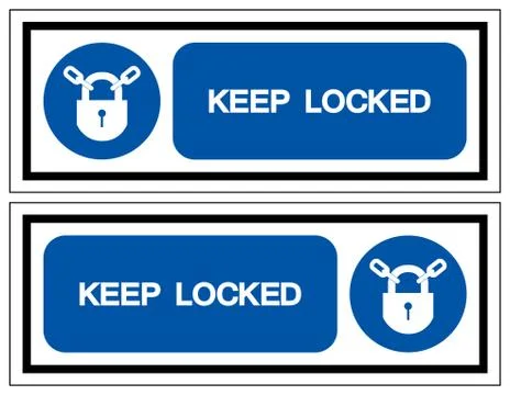 Keep Locked Symbol Sign, Vector Illustration, Isolate On White Background Lab Stock Illustration