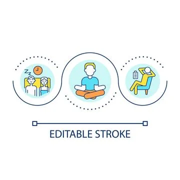 Keep mindfulness loop concept icon Stock Illustration