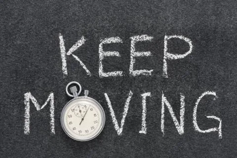 Keep moving watch Stock Photos