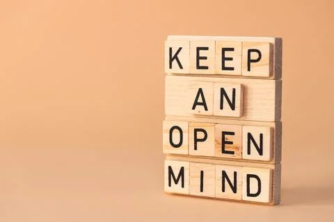 Keep open mind symbol. Foto stock