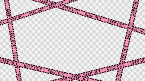 KEEP OUT animated overlay.  1080p - 30 fps - Alpha Channel (2) Stock Footage 256218161