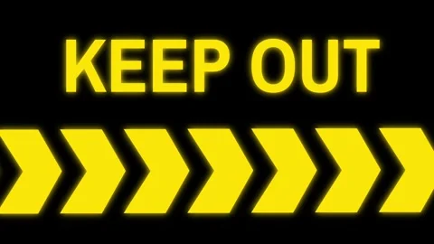 Keep Out Caution Visual Stock Footage 335630943