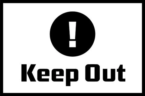 Keep Out Fluted Polypropylene Information Signs Stock Illustration