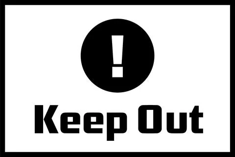 Keep Out Fluted Polypropylene Information Signs Stock Illustration