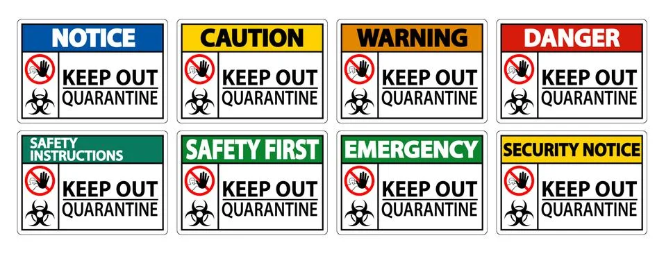 Keep Out Quarantine Sign Isolate On White Background,Vector Illustration EPS. Stock Illustration