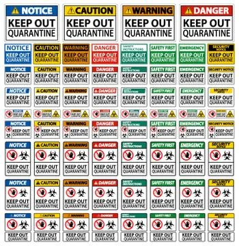 Keep Out Quarantine Sign Isolate On White Background,Vector Illustration EPS. Stock Illustration