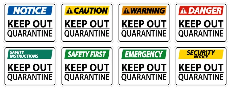 Keep Out Quarantine Sign Isolate On White Background,Vector Illustration EPS. Stock Illustration