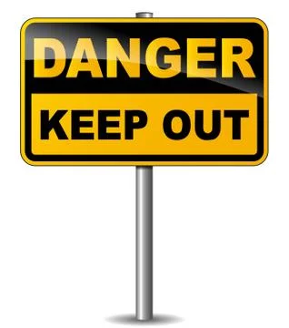Keep out sign Stock Illustration