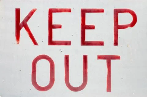 Keep out sign Stock-Fotos