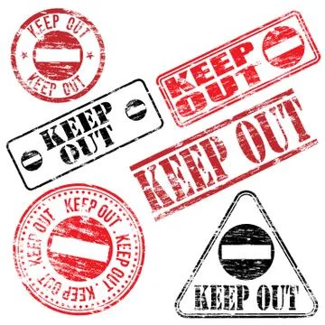 Keep out stamp Stock Illustration