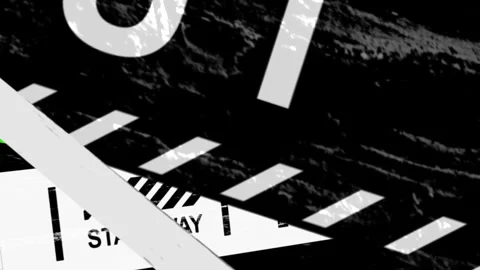 "KEEP OUT" Warning Banners Full-Screen Invasion - Green Screen Push Transition ( Stock Footage 304913566