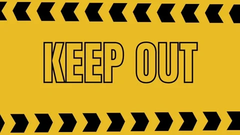 Keep Out Warning Barricade Stock Footage 335630963