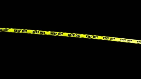 Keep out Yellow Caution Tape Stock Footage 48701695