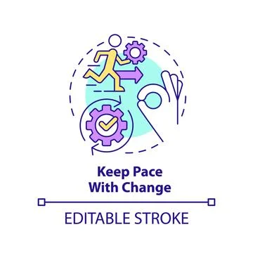 Keep pace with change concept icon Illustrazione stock