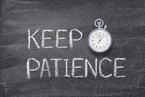 Keep patience watch Stock Photos